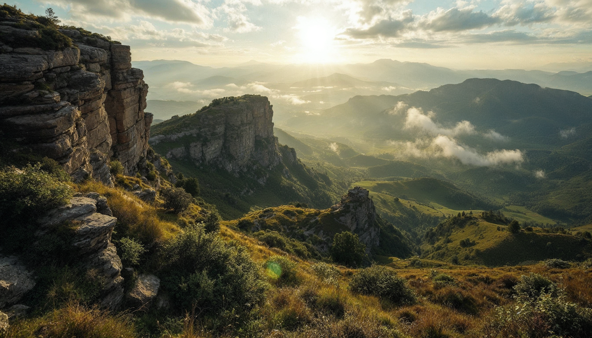 breathtaking landscape with cliffs and greenery 1
